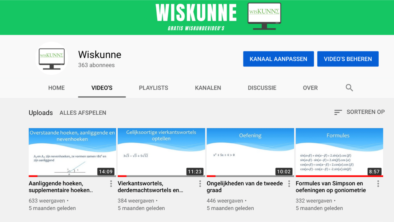 Online wiskunde oefenen met Wiskunne